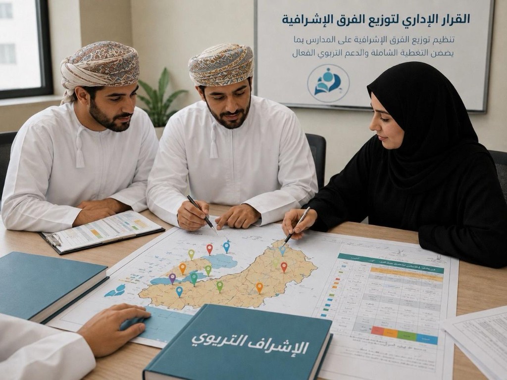 القرارات الإدارية لتوزيع الفرق الإشرافية